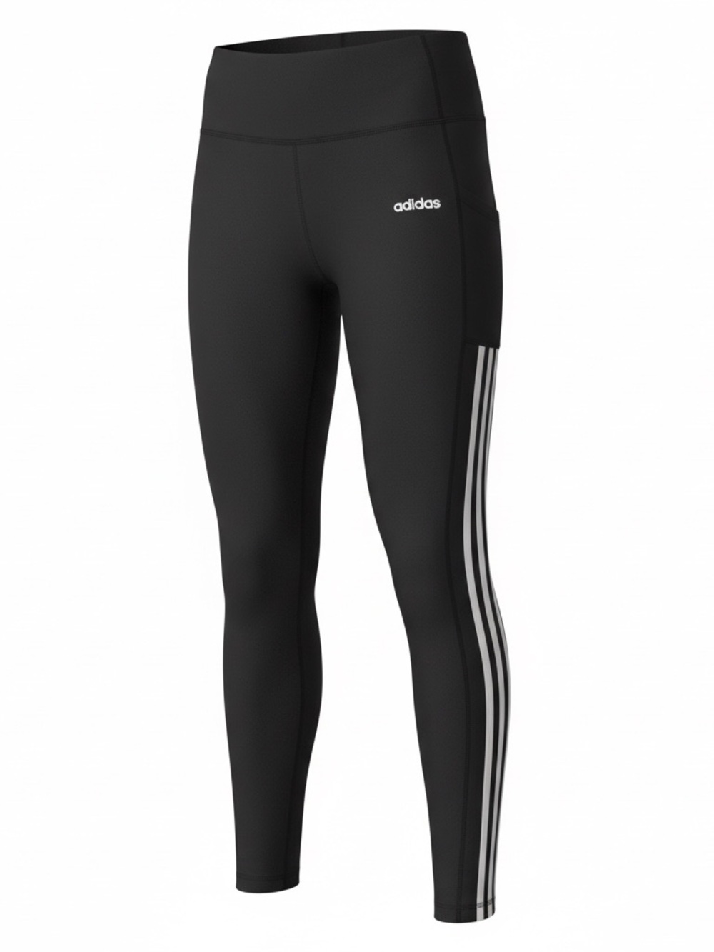 adidas Black High-Waist 3-Stripe Leggings